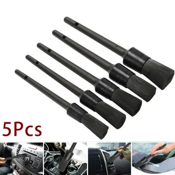 

For Wheel Clean Detailing Brush 5pcs/Set Kit Plastic Interior Brand New