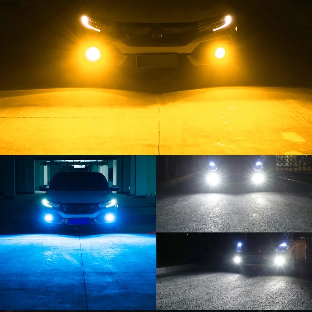 1PCS LEDFog Light  H1 LED H3 LED H4 H7 9005 hb3 led 9006 hb4 led 4014 Chips 45SMD Lamps Bulb Lens DC 12V car bulb  Car lamps Led