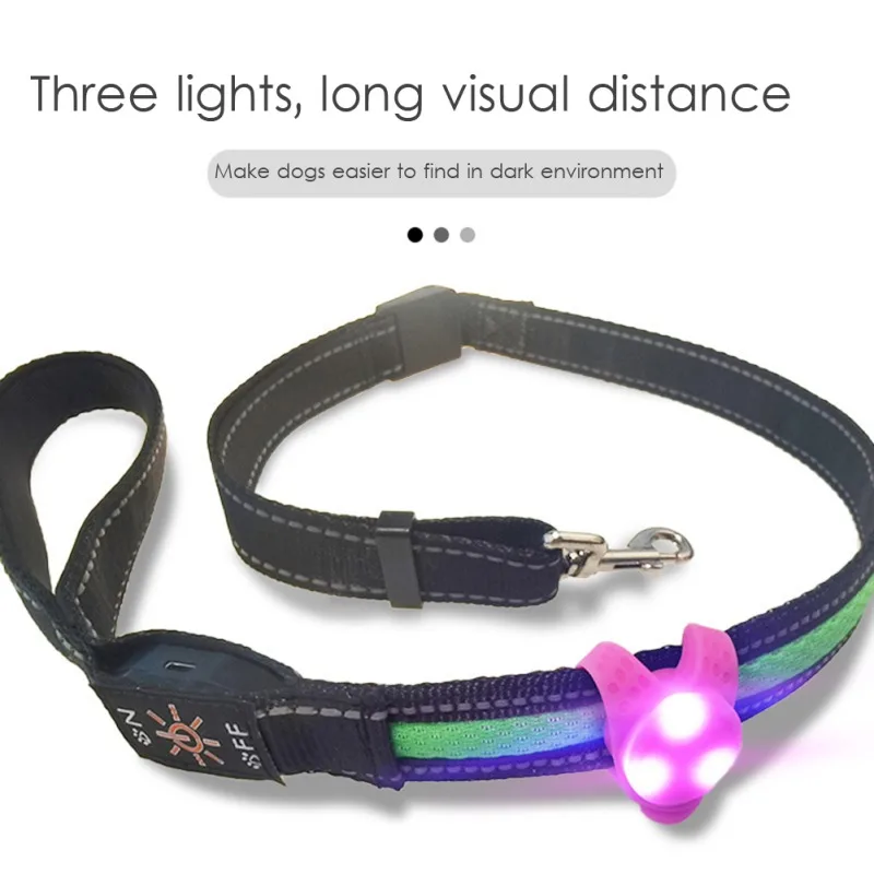 Pet collar Luminous Pet Dog Pendant With Collar Led Cat Dog Collar Personalized Tag Led Night Light Pendant Accessories