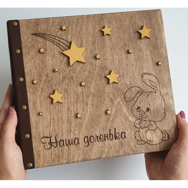 Álbum de fotos para niños, dkwood, bunny Trabajo manual En 120 fotos, hojas  negras, amaranto - AliExpress