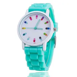 Кварцевые наручные часы Reloj Mujer простые круглые женские часы силиконовые аналоговые из сплава часы Relogio Feminino bayan kol saati часы