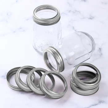 

12Pcs Mason Jars Screw Bands Polished Tinplate Regular Mouth Mason Canning Jar Screw Bands Rings Mason Jars Lids Kitchen Storage