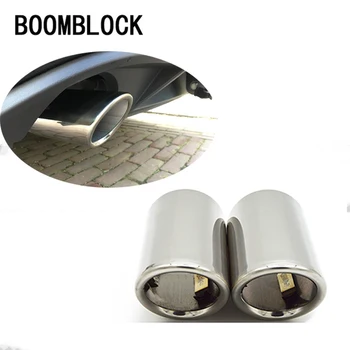 

BOOMBLOCK 2PCS For Volkswagen VW Jetta MK6 1.4t 2.0tdi Golf 6 7 2012-2014 Skoda Car Exhaust Muffler Tip End Pipe Stainless Steel