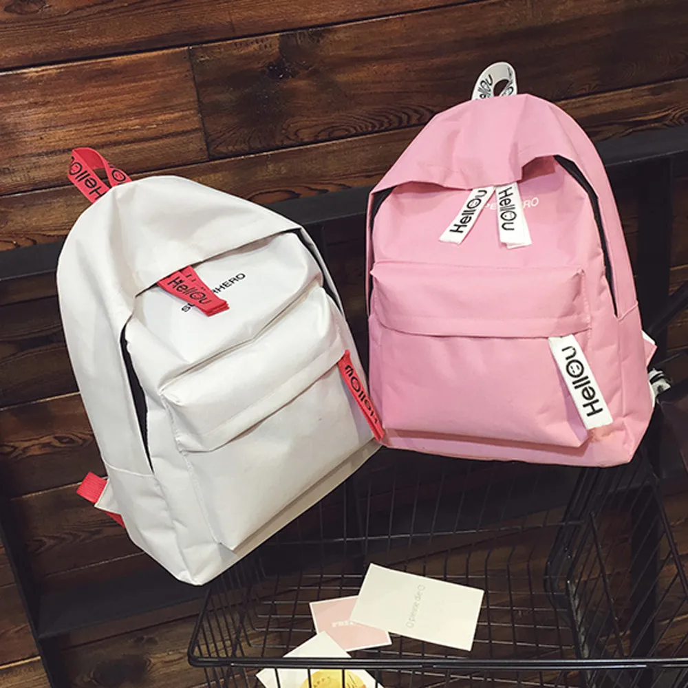 Рюкзак Женский школьный рюкзак пара школьный рюкзак дорожная походная сумка однотонный рюкзак коллекция светящаяся сумка дропшиппинг