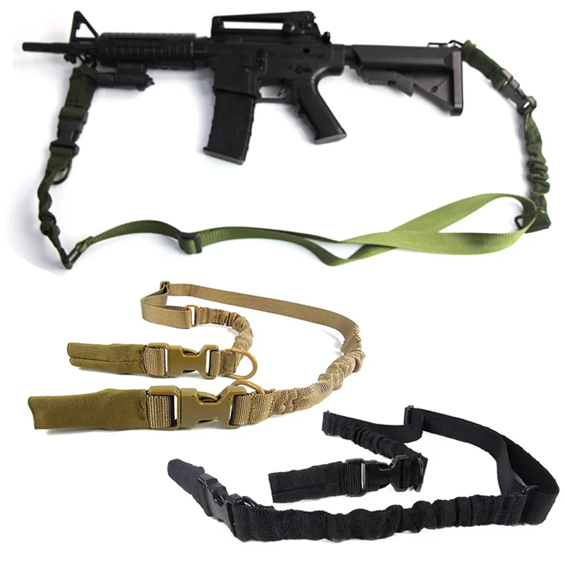 

Tactical 2 Point Gun Rifle Sling Strap Heavy Duty Military Airsoft Gun Rope Belt Strap Bungee Rifle Sling Hunting Accessories