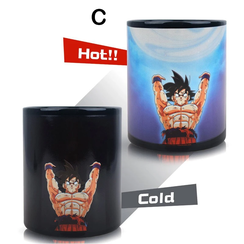 300 мл Dragon Ball Z кофейная кружка Гоку Вегета термореактивная меняющая цвет чашка Волшебная сменная керамическая чашка новинка кружка подарок