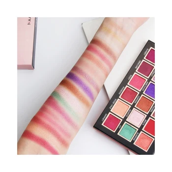 

Romantic Coast Series Eyeshadow Palette 18-color Pigment Waterproof Luminous Matte Glitter Eye Shadow Powder.w