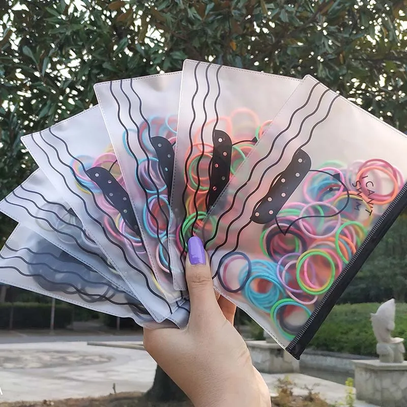 

100PCS/Bag New Girls Colorful Basic Elastic Hair Bands Ponytail Holder Scrunchies Kids Hair Ropes Rubber Bands Hair Accessories