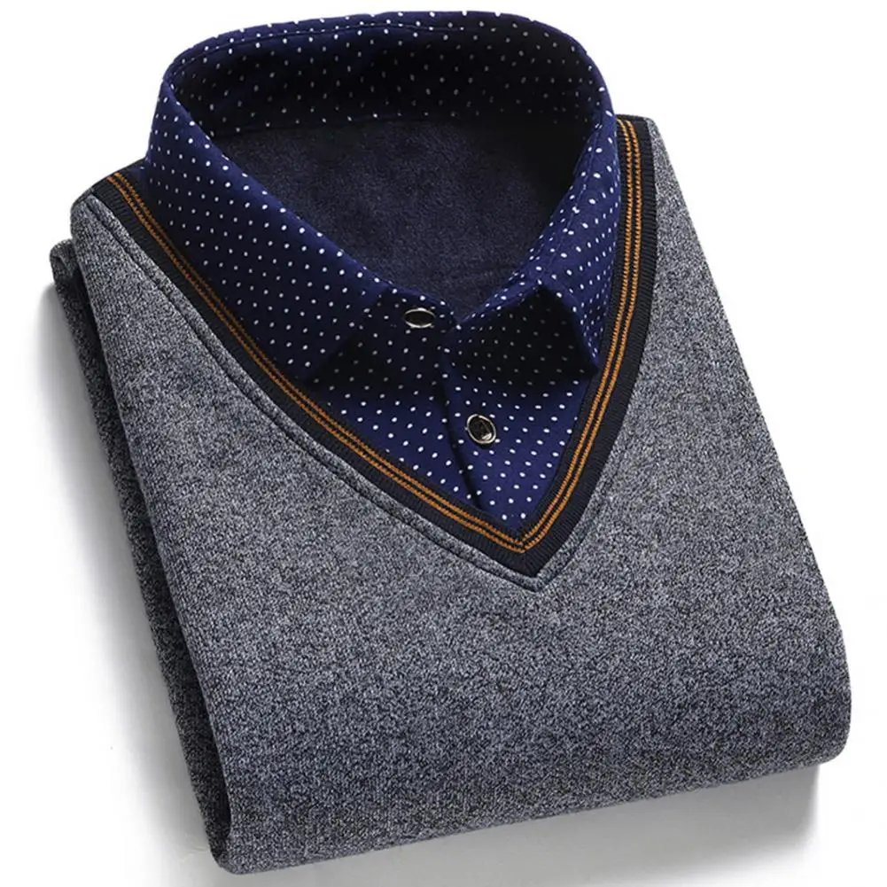 

Shirt Sweater Thicken Men Sweater Solid Color Thermal Trendy Young Autumn Sweater свитер мужской pull homme ropa hombre