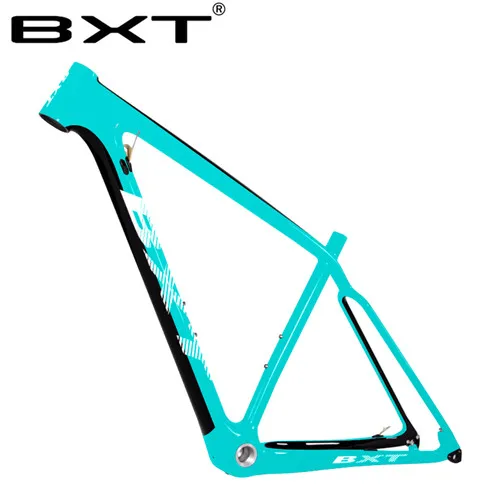 Рама карбоновая для горного велосипеда 29er BSA; Углерод MTB велосипед 142/148*12 мм Boost max fit 2,3 шины для горного велосипеда - Цвет: half green2