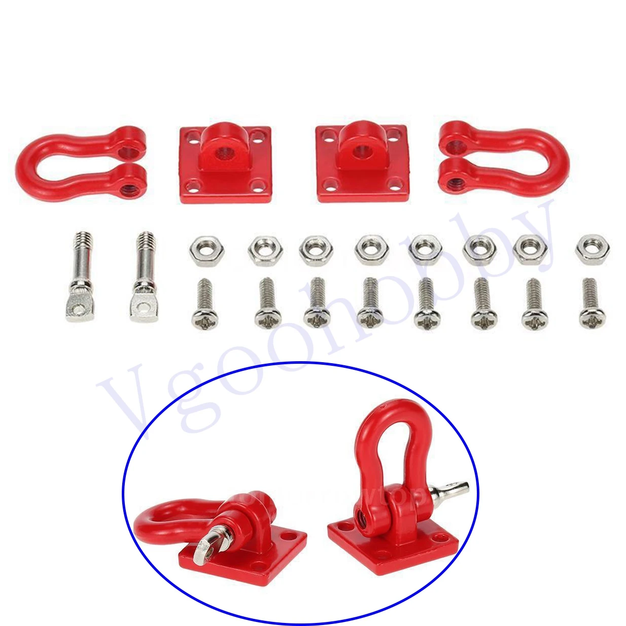 Toys & Hobbies Metal Climbing Tow Hook Winch Shackles Fits 1/10 Scale