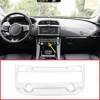 

For Jaguar XE F-Pace F pace 2016-2018 Car Accessories ABS Matt Silver Center Air conditioning Mode Button Frame Trim