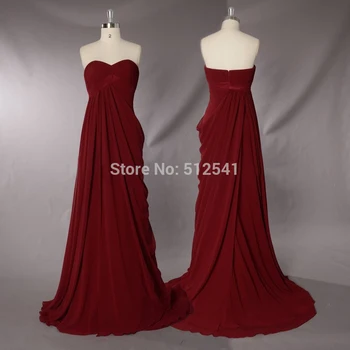 

Free Shipping Sweetheart Sheath Evening Dresses Chiffon Pleats Ruffle Really Photos 2019 Sleeveless simple party Gown