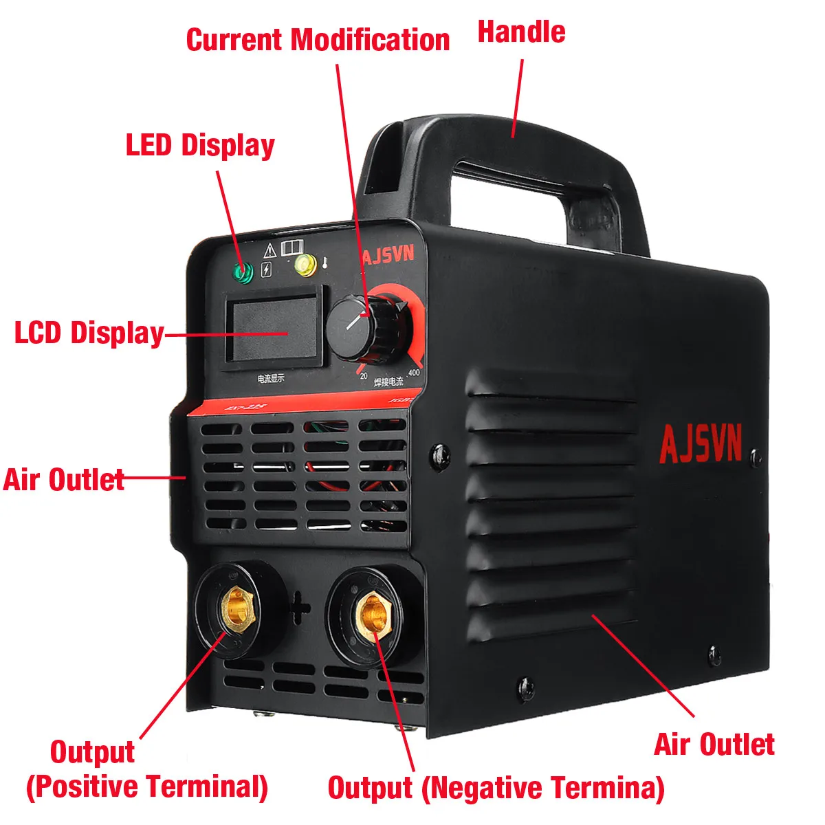 US $53.25 LCD Digital Display Electric Welding Machine ZX7225 20A225A 4200W Arc Welder MMA Inverter Portable Handheld IGBT mini Welder