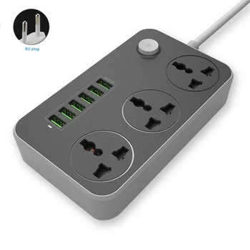 

Power Strips US UK EU Plug With USB Ports Universal Charger Surge Protection Socket Extension Cord Household 10A Charging Ports