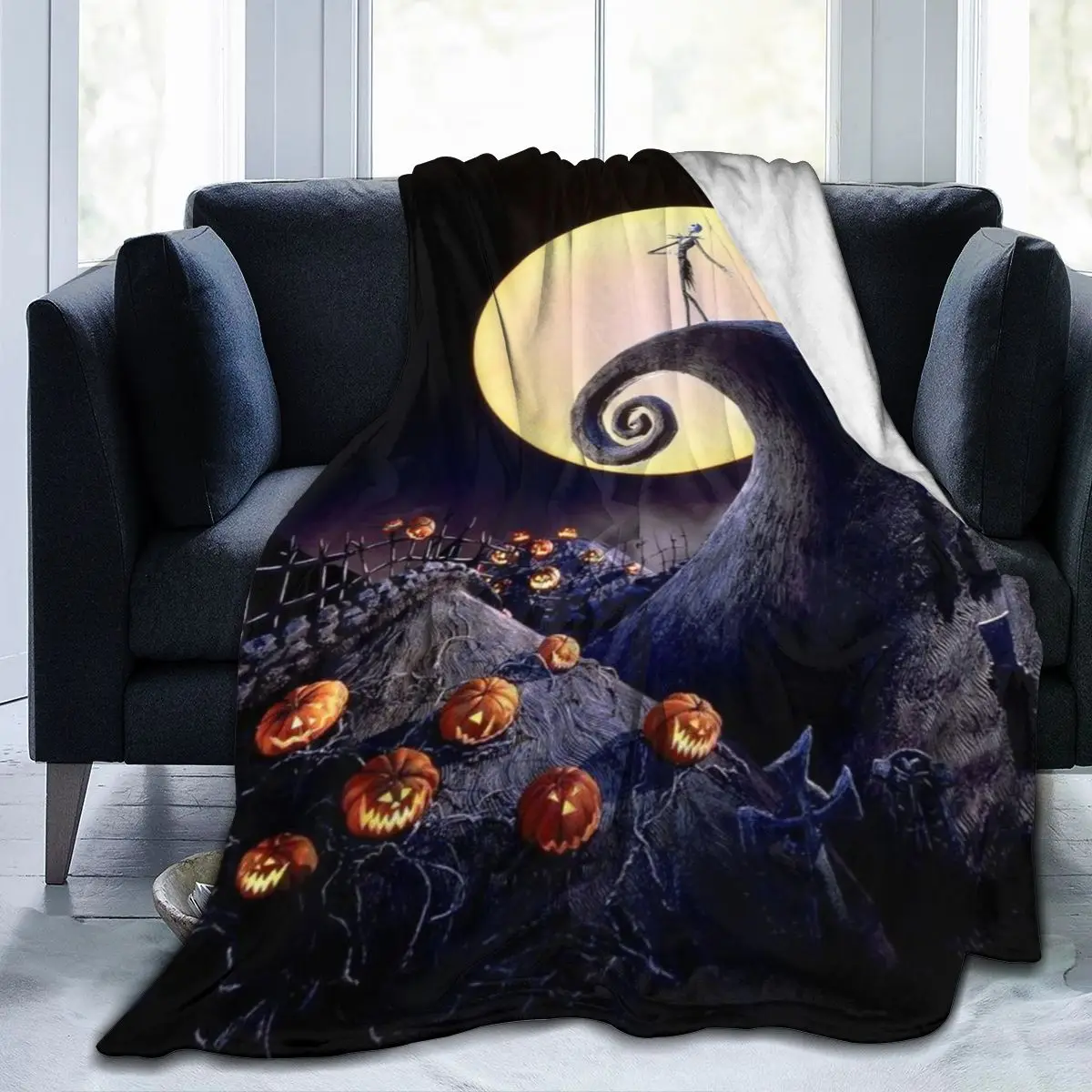 NIGHTMARE BEFORE CHRISTMAS KING SIZE QUILTS TRAVEL BLANKET 