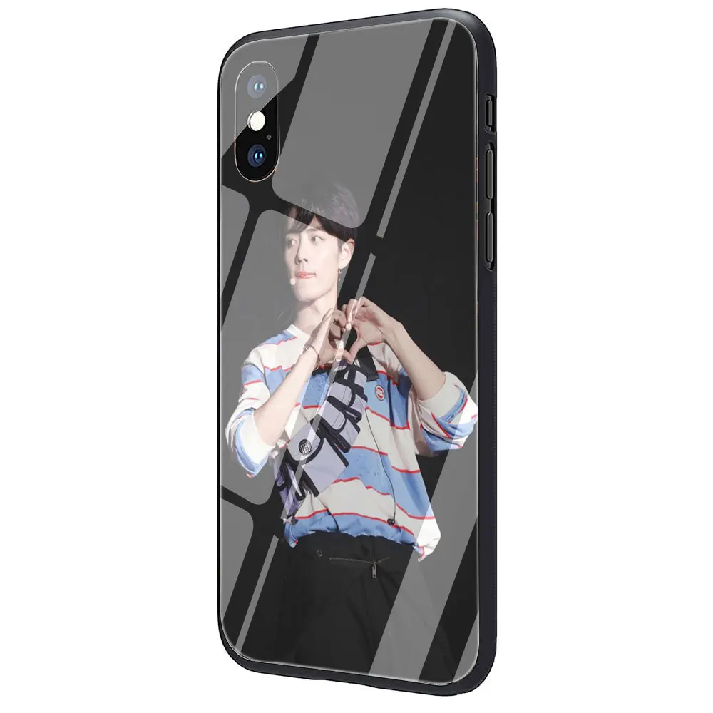 Черный чехол из закаленного стекла для iPhone 11 Pro X или 10 8 7 6 6S Plus Xr Xs Max - Цвет: G4