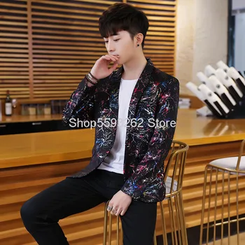 

Color Small Suit Male Slim Fit Teenagers Nightclub Small Suit Fashion Men's Wear