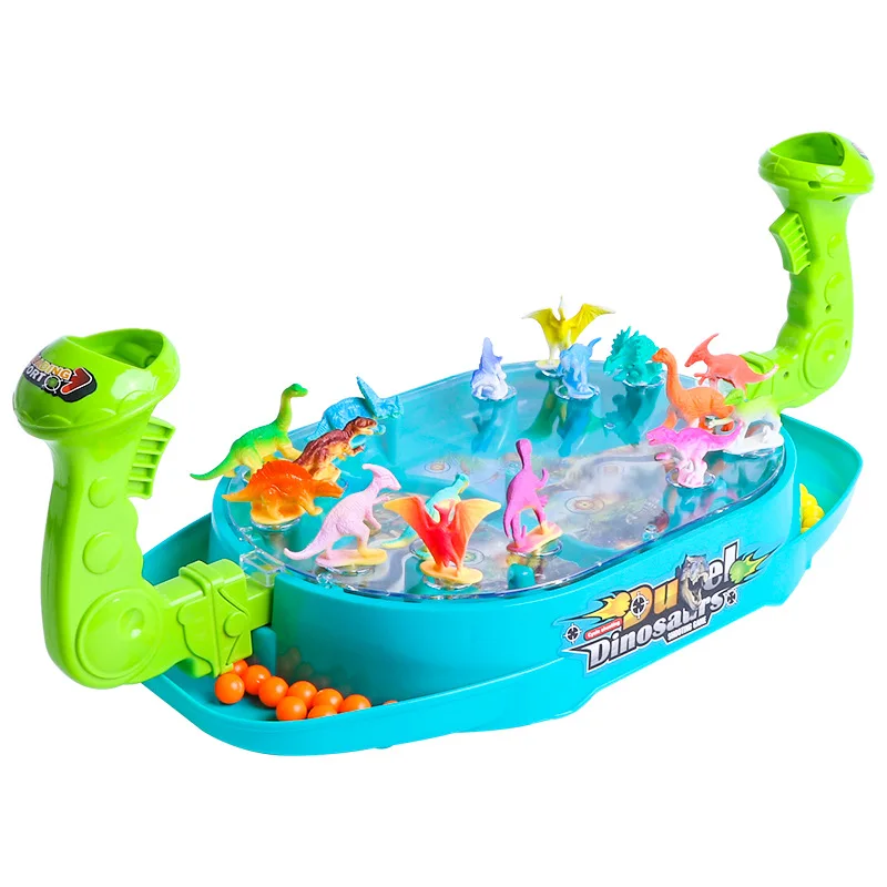 

Mini board game dinosaur battle catapult game kit children toys outdoor portable parent-child interactive two-person table game