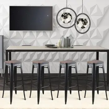

4PCS/Set High Quality Modern Fashion Bar Chair Versatile Stool Seat Breakfast Kitchen Bistro Cafe Classic Chair Home Furniture