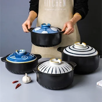 

Ceramic Casserole Japanese Multi-function Multi-size Soup Pot Soup Soup Pot Home Kitchen Supplies Open Flame High Temperature