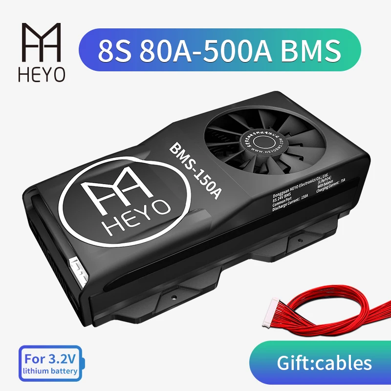 HEYO 3 2 V 18650 литий защиты общего Порты и разъёмы с вентилятором Батарея доска 80A 100A