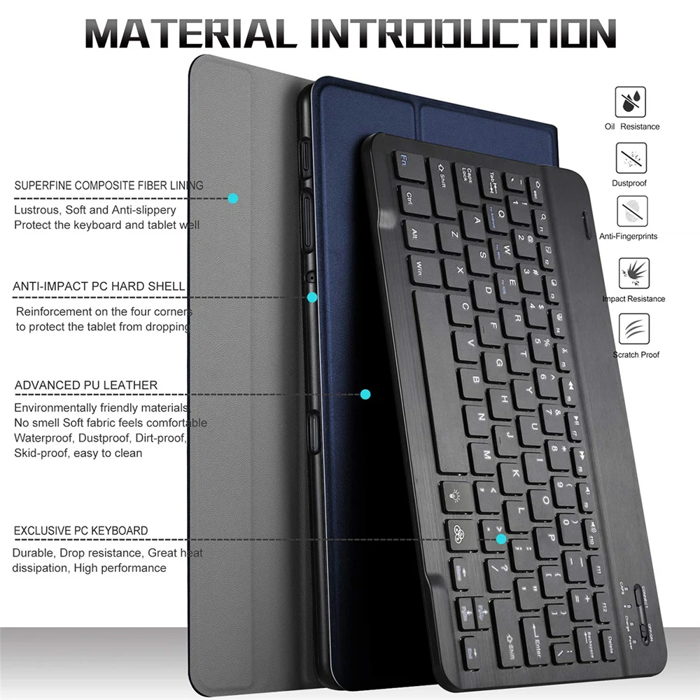 Клавиатура 2 в 1 для Samsung Galaxy Tab A2 10 5 T595 T590 итальянская/немецкая клавиатура планшет