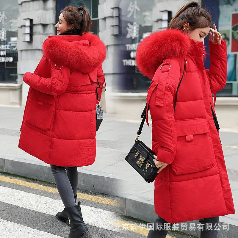 

2019 New Style down Jacket Cotton-padded Clothes Women's Mid-length Korean-style Loose Winter Coat Thick Workwear Cotton-padded