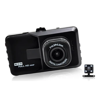 

3 inch HD front and rear double recording hidden car DVR super night vision driving recorder 1080P recorder automatic register