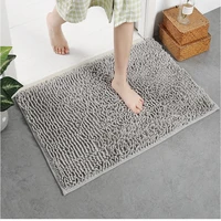Large Size Chenille Bathroom Mat  Bath Carpest Bathtub Bed Side Feet Pad Toilet Floor Rugs Kitchen Doormat Non-slip Solid Color 1