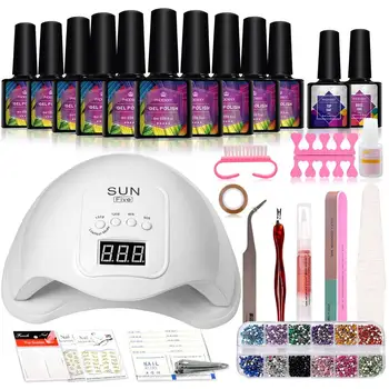 

Nail Art Set 48W/36W UV LED Lamp Dryer With 10/6pcs Gel Nail Polish Kit Soak Off Manicure Tools Set Nail Art Tools