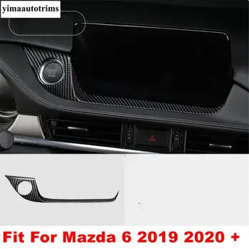 

Accessories Engine Start Stop Ring Keyless System Button Decoration Panel Cover Trim Fit For Mazda 6 2019 2020 Carbon Fiber Look