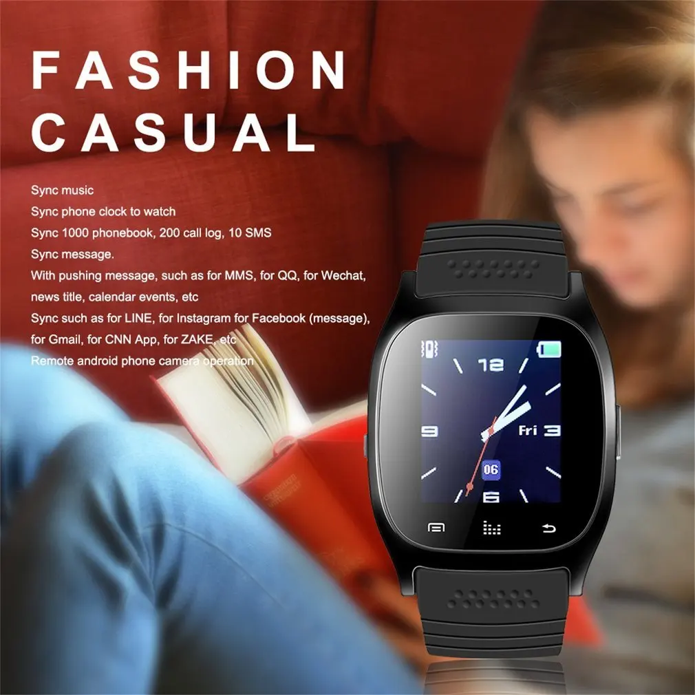 Newest Update M26 Wireless Smartwatch Smart Wrist Digital Watches Sync Phone Mate For IOS Apple For iPhone For Android Phones