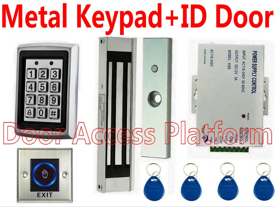 

Electronic Keypad+ID card EM Standalone access controller electro magnetic lock,power supply door metal case password+code enter into door exits