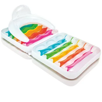 

pool sea toy Children's Floating Boat Mat Inflatable Colorful Outdoor Summer Beach Toy Swimming Ring Adult Pool Sea Toy