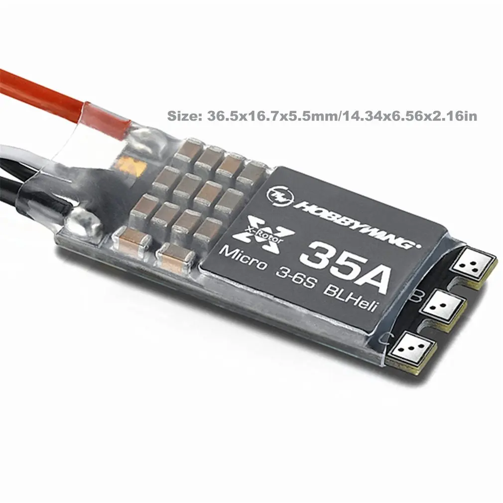 4 шт. Hobbywing XRotor Micro 35A BLHeli ESC поддержка OneShot125 с проводами для FPV гоночный Квадрокоптер Дрон часть