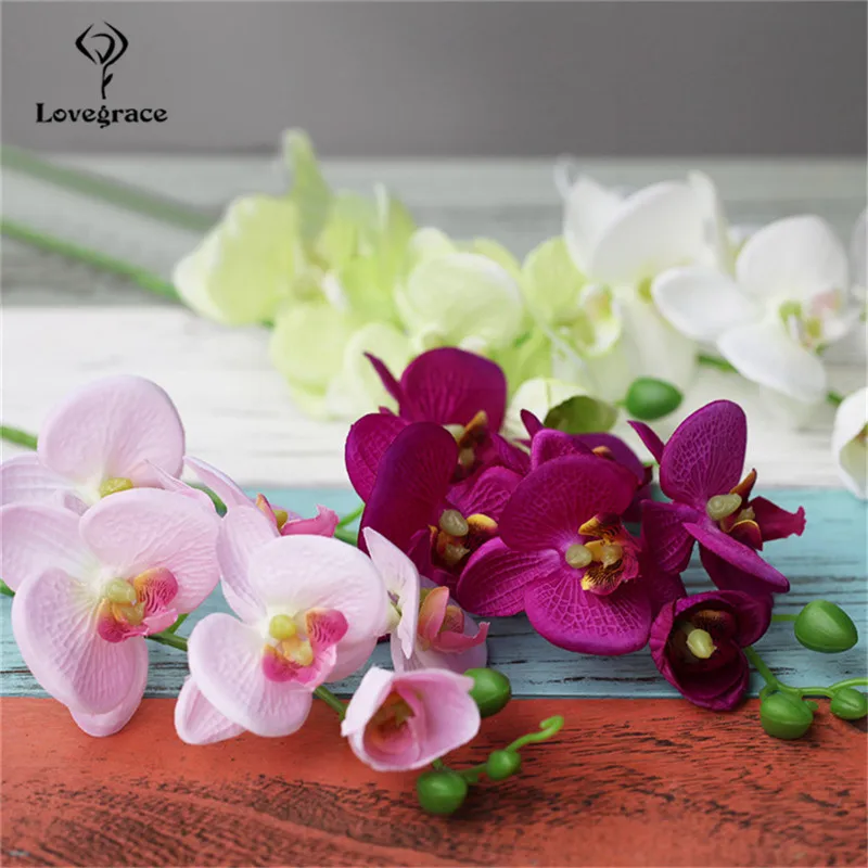 Artificial Butterfly Orchid Flowers Wedding Party Home Decor Fake Flower 