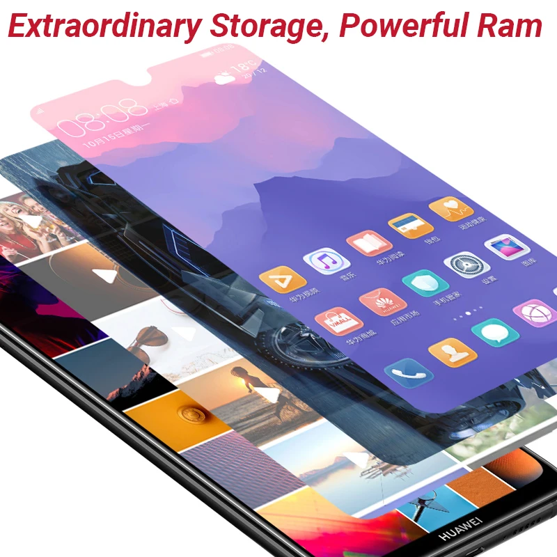  Global Version Huawei Y MAX 4GB 128GB Smartphone 16MP Dual AI Rear Cameras 7.12