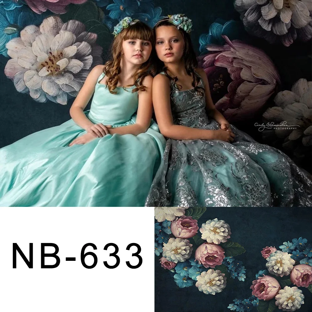 Старый мастер цветок фон для фотостудии новорожденных портретной фотосессии