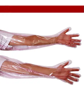 

50pcs/Bag Disposable Artificial Insemination Gloves Vet Farm Use Arm Length