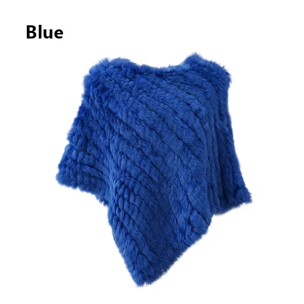 puffer coat women Real Rabbit Fur Knitted Natural Fur Poncho Vest Fashion Wrap Coat Shawl Lady Scarf Natural Fur Wedding Party Wholesale Cape parka jacket