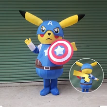 Маскарадные костюмы «Капитан Америка», «Пикачу», «Покемон», маскарадный костюм, костюмы с героями мультфильмов, нарядное платье, вечерние костюмы