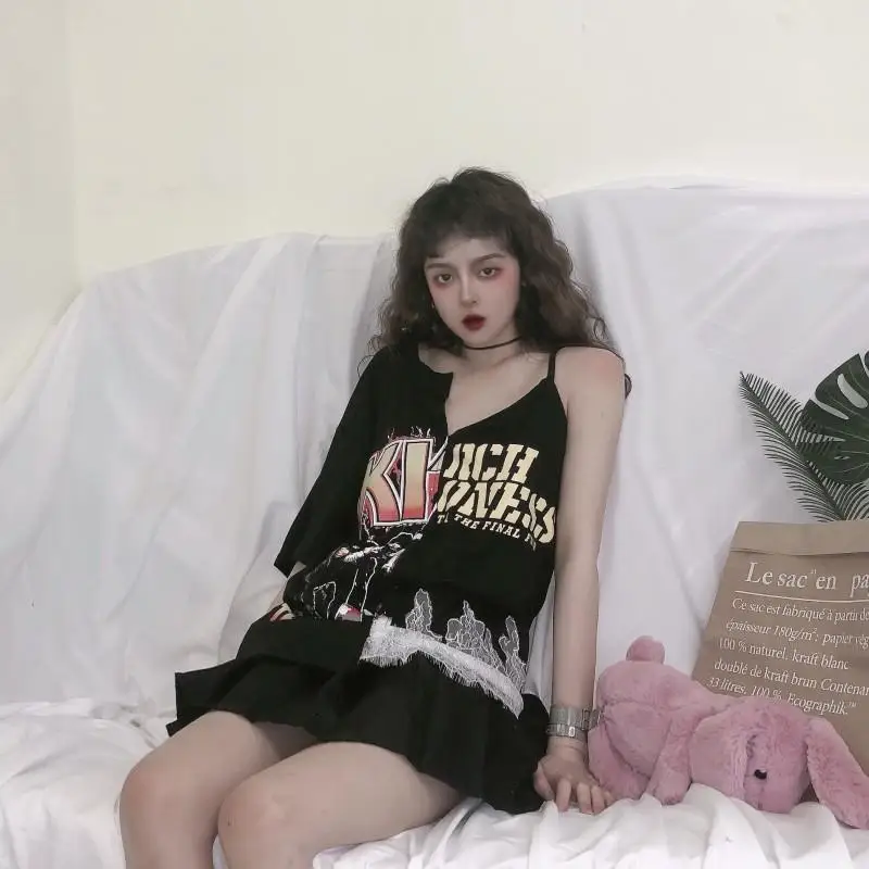 NiceMix прелестные женские корейский стиль лоскутные футболка s Harajuku стильная