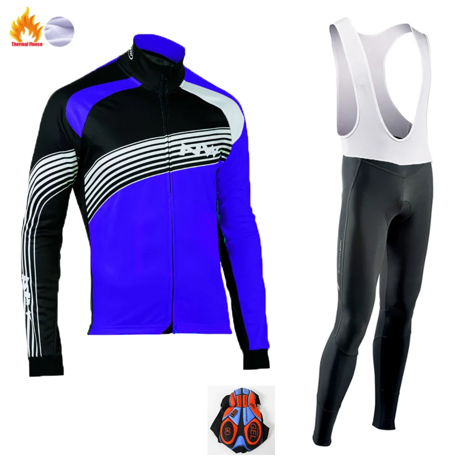 NW зимний теплый флисовый комплект для велоспорта, термальная одежда для велоспорта, одежда для велоспорта Mtb, одежда для велоспорта, Ropa Ciclismo - Цвет: Winter Jersey Suit