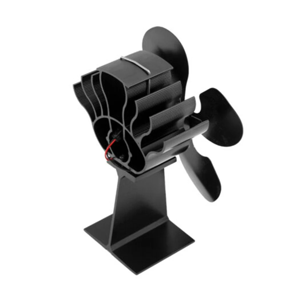 

Heat Powered Stove Fan Top Fire Burner Metal Fireplace Household Silent