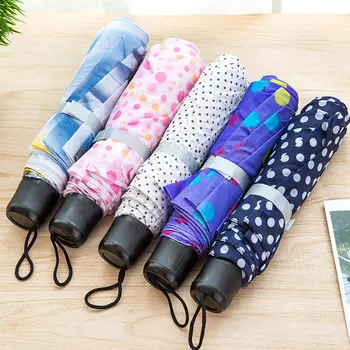 

Couple color short handle umbrella 3 fold umbrella portable mini folding umbrella wholesale gift umbrella