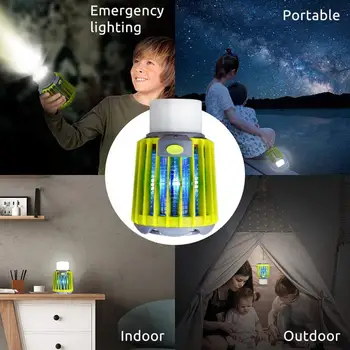 

Yellow 3-in-1 Mosquito Killer Lamp Radiationless Mosquito Killer Photocatalysis Mute Home LED Zapper Insect Trap Anti Mosquito