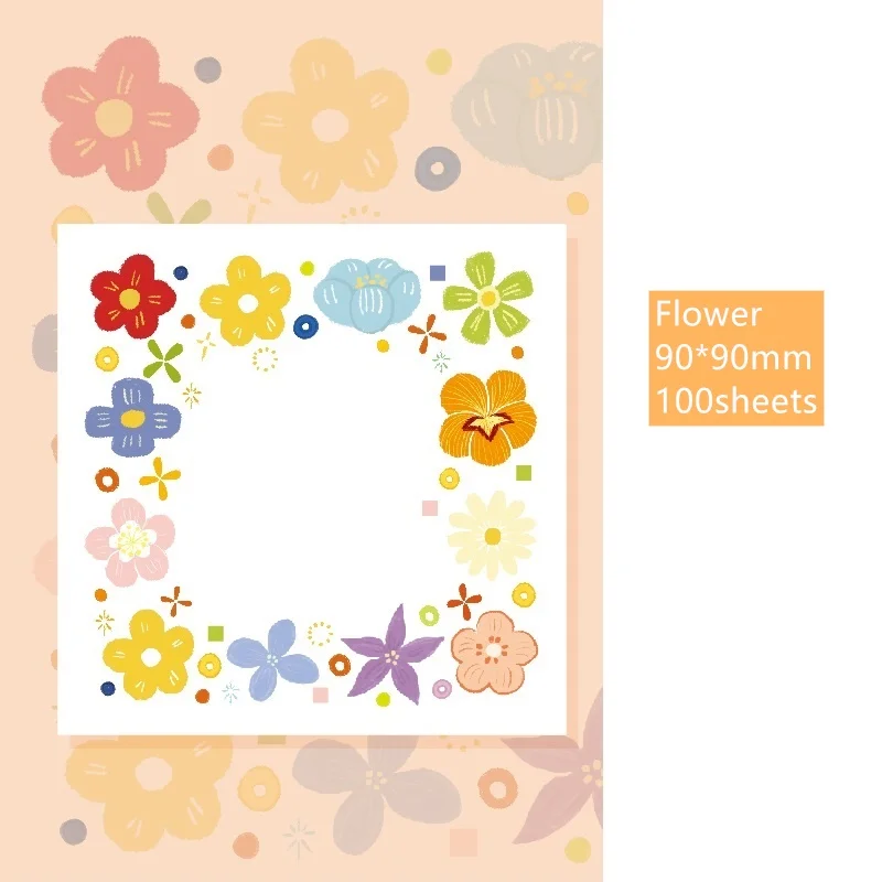 Flower Сказочный мини-блокнот 100 листов блокнот для заметок Радужный цветок торт волшебный кролик планировщик книга журнал украшение школа F110 - Цвет: Flower