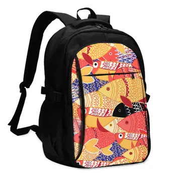 

Backpack 2020 Women Bright Colorful Fish Back to School