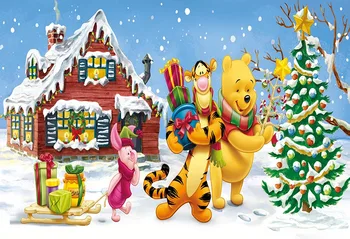 

Lovely bear friends christmas Photography Backdrop newborn children birthday Party Decoration Portrait Photo Background